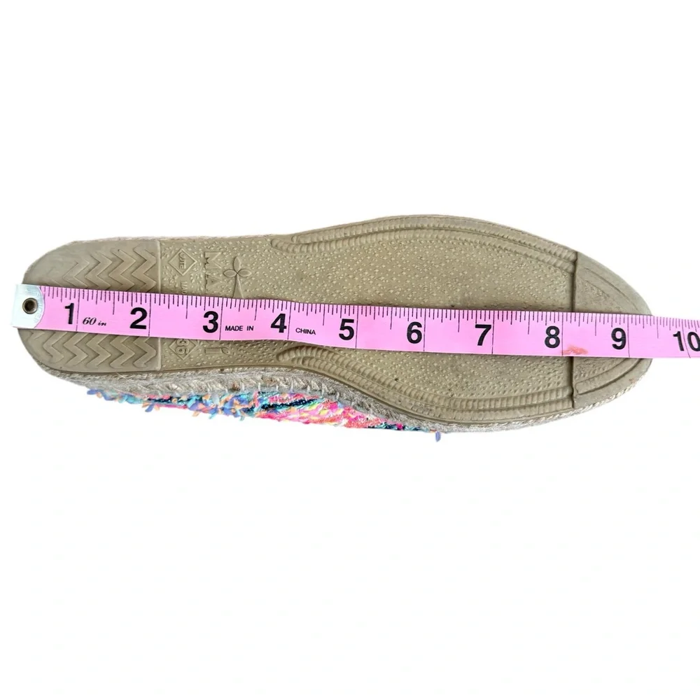 Manebi Platform Espadrilles Fluorescent Tweed